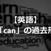 how to formulate past of can in English